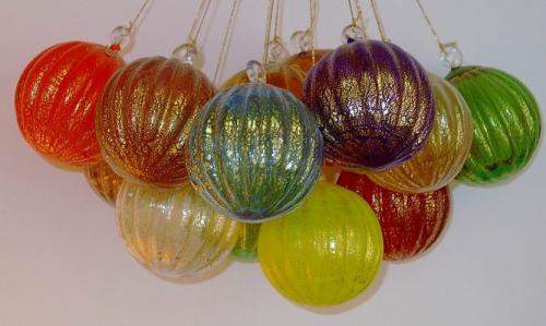 Boule de noel rayé