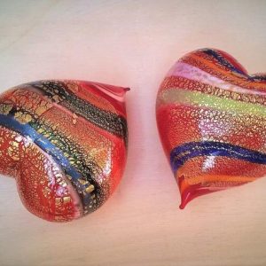Murano striped heart