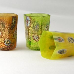 Small hexagonal goblet "millefiori"
